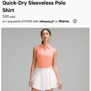Lululemon quick dry women’s polo
